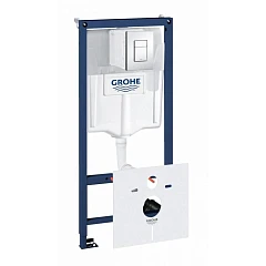 Система инсталляции для унитазов Grohe Rapid SL 38827000 клавиша смыва глянцевый хром