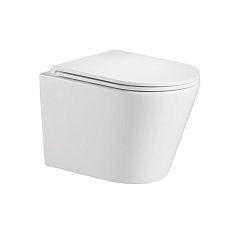 Подвесной унитаз WeltWasser Salzbach 004 GL-WT 35,5*51,5 белый глянец безободковый с крышкой-сиденьем микролифт Slim Подвесной унитаз WeltWasser Salzbach 004 GL-WT 35,5*51,5 белый глянец безободковый с крышкой-сиденьем микролифт Slim