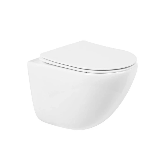 Подвесной унитаз BelBagno Amanda BB051CHR 36,5*50 безободковый с крышкой-сиденьем BB051SC