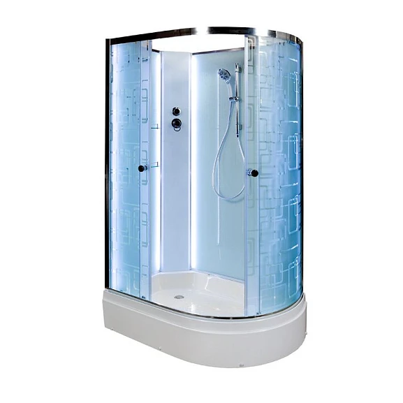 Душевая кабина Deto EM2712 120х80х210 L с контурной подсветкой без крыши