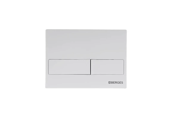 Клавиша смыва Berges Novum L4 Soft Touch белая матовая
