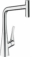 Смеситель Hansgrohe Metris Select 14884000 с выдвижным изливом