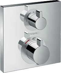 Внешняя часть для термостата Hansgrohe Ecostat Square 15714000 на 2 выхода Внешняя часть для термостата Hansgrohe Ecostat Square 15714000 на 2 выхода