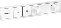 Внешняя часть для термостата Hansgrohe RainSelect 15380700 на 2 выхода белая матовая Внешняя часть для термостата Hansgrohe RainSelect 15380700 на 2 выхода белая матовая