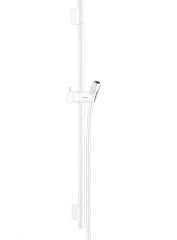 Душевая штанга Hansgrohe Unica S Puro 28632700 65см со шлангом белая матовая Душевая штанга Hansgrohe Unica S Puro 28632700 65см со шлангом белая матовая