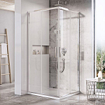 Душевой уголок Ravak Blix Slim BLSRV2-80 80*80*195 профиль глянцевый хром, стекло Transparent без поддона Душевой уголок Ravak Blix Slim BLSRV2-80 80*80*195 профиль глянцевый хром, стекло Transparent без поддона