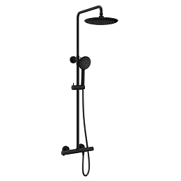 Душевая стойка Vincea Desire VSFS-1D0TMB с термостатом черный матовый