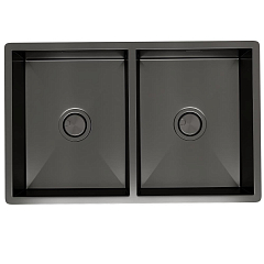 Кухонная мойка Санприз Delio SZ2170BL 70*44 двойная оружейная сталь