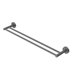 Полотенцедержатель Cezares Relax RELAX-THD-65-GM двойной оружейная сталь Полотенцедержатель Cezares Relax RELAX-THD-65-GM двойной оружейная сталь