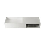 Раковина Vincea VWB-6S112MW 120*40 белая матовая с полкой L