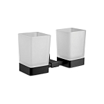 Стакан Belz B90308 двойной матовое стекло/черный матовый Стакан Belz B90308 двойной матовое стекло/черный матовый
