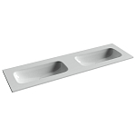 Встраиваемая раковина Ceramicanova Grace 161*45,7 с двумя чашами без отверстий под смеситель белый глянец Встраиваемая раковина Ceramicanova Grace 161*45,7 с двумя чашами без отверстий под смеситель белый глянец