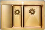 Кухонная мойка Paulmark Union PM537851-BGR 78*51 с крылом брашированное золото Кухонная мойка Paulmark Union PM537851-BGR 78*51 с крылом брашированное золото