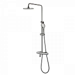 Душевая стойка Lemark Bronx LM3772GM с изливом и термостатом графит Душевая стойка Lemark Bronx LM3772GM с изливом и термостатом графит