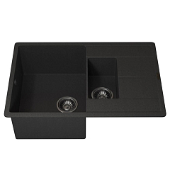 Кухонная мойка Uperwood Quartz UPD-05 78х51 черная матовая Кухонная мойка Uperwood Quartz UPD-05 78х51 черная матовая