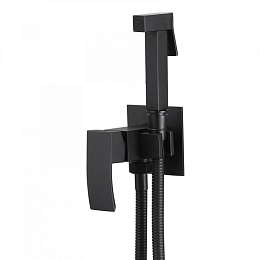Гигиенический душ со смесителем ABBER Wasserfall AF8625B скрытый монтаж черный матовый