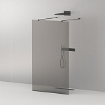 Душевая перегородка Cezares LIBERTA-L-2-80-120-GR-NERO Walk-in 80*120*195 L/R с возможностью двустороннего входа, стекло графит, профиль черный без поддона Душевая перегородка Cezares LIBERTA-L-2-80-120-GR-NERO Walk-in 80*120*195 L/R с возможностью двустороннего входа, стекло графит, профиль черный без поддона