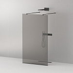 Душевая перегородка Cezares LIBERTA-L-2-80-GR-NERO Walk-in 80*195 L/R с возможностью двустороннего входа, стекло графит, профиль черный без поддона Душевая перегородка Cezares LIBERTA-L-2-80-GR-NERO Walk-in 80*195 L/R с возможностью двустороннего входа, стекло графит, профиль черный без поддона