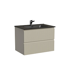 Тумба с раковиной Sancos Snob R 70 Beige Soft (раковина Element CN7007MB черная матовая) Тумба с раковиной Sancos Snob R 70 Beige Soft (раковина Element CN7007MB черная матовая)