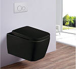 Подвесной унитаз Esbano Tiron-C 34,5*48,5 Black безободковый с крышкой-сиденьем микролифт Подвесной унитаз Esbano Tiron-C 34,5*48,5 Black безободковый с крышкой-сиденьем микролифт