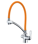 Смеситель Lemark Comfort LM3070C-Orange для кухни с функцией подключения фильтра гибкий излив хром/оранжевый Смеситель Lemark Comfort LM3070C-Orange для кухни с функцией подключения фильтра гибкий излив хром/оранжевый