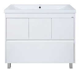 Тумба с раковиной Misty Алиса 90 напольная белая