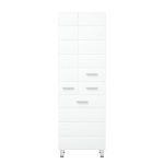 Шкаф-пенал Corozo Денвер 60 Z1 белый глянец с бельевой корзиной