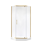 Душевое ограждение Niagara Nova NG-6434-08 GOLD 100*100*195 L/R трапеция, дверь распашная без поддона Душевое ограждение Niagara Nova NG-6434-08 GOLD 100*100*195 L/R трапеция, дверь распашная без поддона