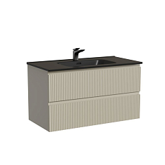 Тумба с раковиной Sancos Snob R 90 Beige Soft (раковина Element CN7002MB черная матовая) Тумба с раковиной Sancos Snob R 90 Beige Soft (раковина Element CN7002MB черная матовая)