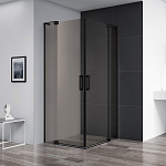 Душевой уголок Cezares SLIDER-A-2-100/110-BR-NERO 100/110*100/110*195 профиль черный стекло бронзированное без поддона Душевой уголок Cezares SLIDER-A-2-100/110-BR-NERO 100/110*100/110*195 профиль черный стекло бронзированное без поддона