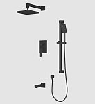 Душевой комплект Rush Thira TR3635-60Black с изливом черный матовый Душевой комплект Rush Thira TR3635-60Black с изливом черный матовый