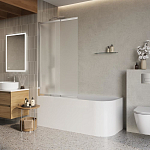 Душевая шторка на ванну BelBagno Luce LUCE-VF-11-90/145-P-Cr 90*145 L/R Душевая шторка на ванну BelBagno Luce LUCE-VF-11-90/145-P-Cr 90*145 L/R