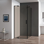 Душевой уголок Cezares SLIDER-AH-1-90-90/100-BR-NERO 90/100*90*195 профиль черный стекло бронзированное без поддона Душевой уголок Cezares SLIDER-AH-1-90-90/100-BR-NERO 90/100*90*195 профиль черный стекло бронзированное без поддона