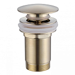Донный клапан ABBER AF0010G с переливом, золото матовое Донный клапан ABBER AF0010G с переливом, золото матовое