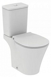 Унитаз-компакт Ideal Standard Connect Air Aquablade 36,5*66,5 безободковый с крышкой-сиденьем микролифт Slim горизонтальный выпуск