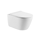 Подвесной унитаз Aquatek Оберон AQ1363W-00 36*53 безободковый с крышкой-сиденьем микролифт Slim Подвесной унитаз Aquatek Оберон AQ1363W-00 36*53 безободковый с крышкой-сиденьем микролифт Slim
