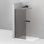 Душевая перегородка Cezares LIBERTA-L-1-120-120-GR-NERO Walk-in 120*120*195 L/R с односторонним входом, стекло графит, профиль черный без поддона Душевая перегородка Cezares LIBERTA-L-1-120-120-GR-NERO Walk-in 120*120*195 L/R с односторонним входом, стекло графит, профиль черный без поддона