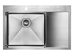 Кухонная мойка Paulmark Atlan PM217851-BSL 78*51 с крылом сталь Кухонная мойка Paulmark Atlan PM217851-BSL 78*51 с крылом сталь