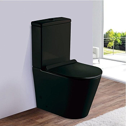 Унитаз-компакт Esbano Alagon-С 38,5*64 Matt Black безободковый с крышкой-сиденьем микролифт Slim Унитаз-компакт Esbano Alagon-С 38,5*64 Matt Black безободковый с крышкой-сиденьем микролифт Slim
