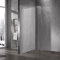 Душевая перегородка Vincea Walk-In 110*200 профиль брашированный никель без поддона