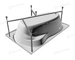 Каркас Relisan Adara 170х100 L/R (ФП) (приобретается в комплекте с ванной)