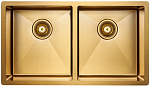 Кухонная мойка Paulmark Dopplet PM507844-BG 78*44 брашированное золото Кухонная мойка Paulmark Dopplet PM507844-BG 78*44 брашированное золото