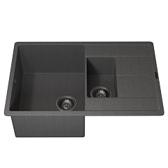 Кухонная мойка Uperwood Quartz UPD-05 78х51 серая матовая Кухонная мойка Uperwood Quartz UPD-05 78х51 серая матовая