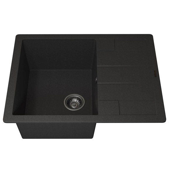 Кухонная мойка Uperwood Quartz UPD-03 65х51 черная матовая