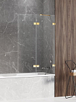 Душевая шторка на ванну New Trendy Avexa Gold Shine EXK-2187 120*150 R Душевая шторка на ванну New Trendy Avexa Gold Shine EXK-2187 120*150 R