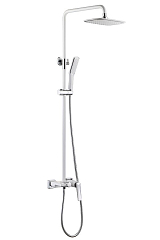 Душевая стойка Boheme Venturo 378-W с изливом белая матовая/хром