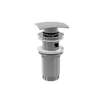 Донный клапан для раковины AlcaPlast A393 click/clack 5/4" цельнометаллический с переливом и квадратной заглушкой Донный клапан для раковины AlcaPlast A393 click/clack 5/4" цельнометаллический с переливом и квадратной заглушкой