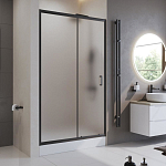Душевая дверь в нишу BelBagno UNO-195-BF-1-120-P-NERO 120*195 стекло рифленое профиль черный матовый без поддона Душевая дверь в нишу BelBagno UNO-195-BF-1-120-P-NERO 120*195 стекло рифленое профиль черный матовый без поддона