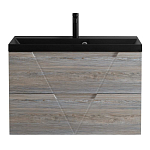 Тумба с раковиной BelBagno Vittoria 80 Pino (с черной раковиной)