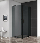 Душевой уголок Cezares SLIDER-A-2-70/80-GRIGIO-NERO 70/80*70/80*195 профиль черный стекло тонированное без поддона Душевой уголок Cezares SLIDER-A-2-70/80-GRIGIO-NERO 70/80*70/80*195 профиль черный стекло тонированное без поддона